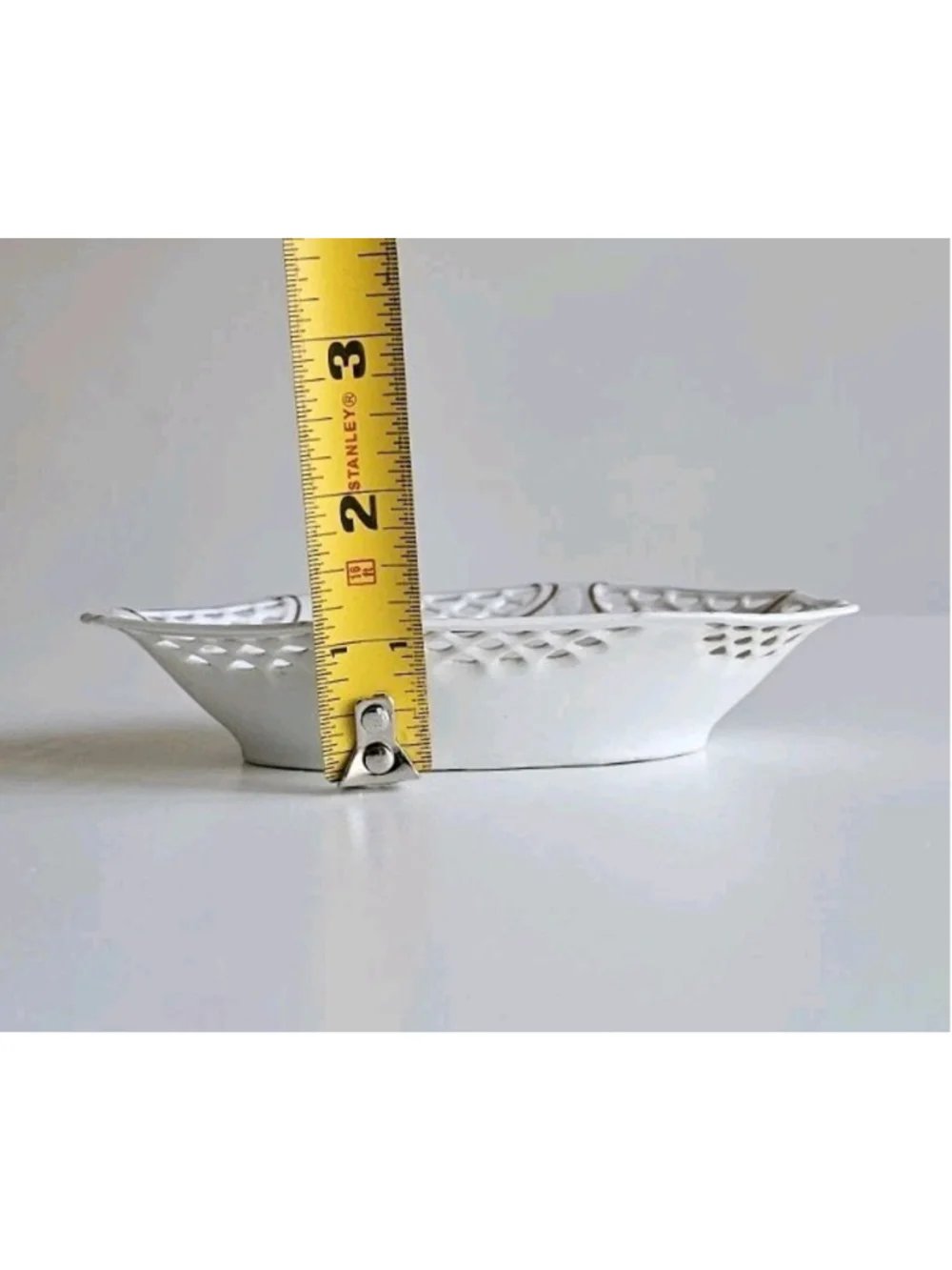Mid-Century German Porcelain Bird Trinket Dish - Reticulated Lace Edge - 6